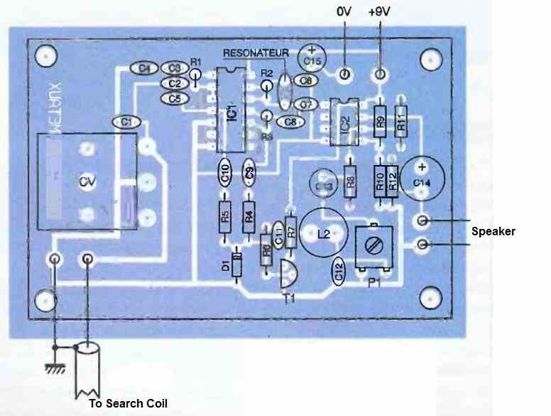 Metal Detector component layout