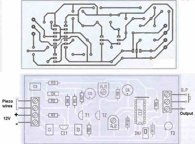 Simple Vibration Sensor Circuit Circuit Diagram