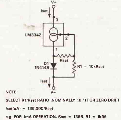 eliminating the temperature sensitivity of the current source