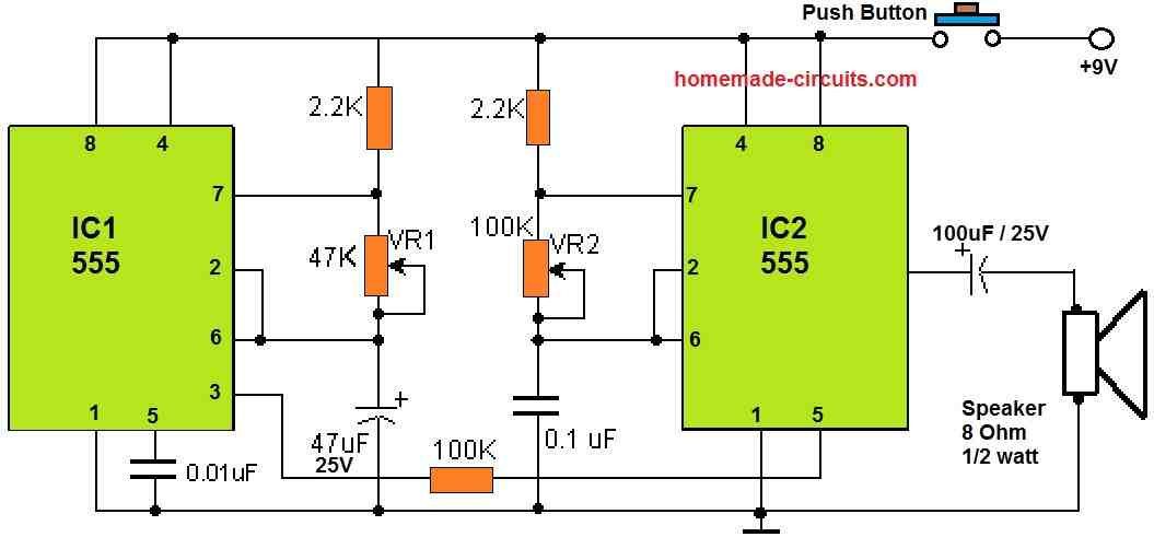 555 ding dong bell circuit