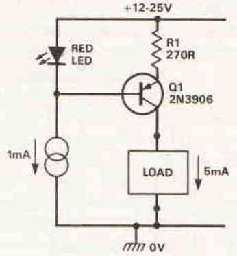 precision constant current source using LED