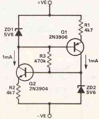 2-terminal constant current generator instance that generates a fixed 2mA