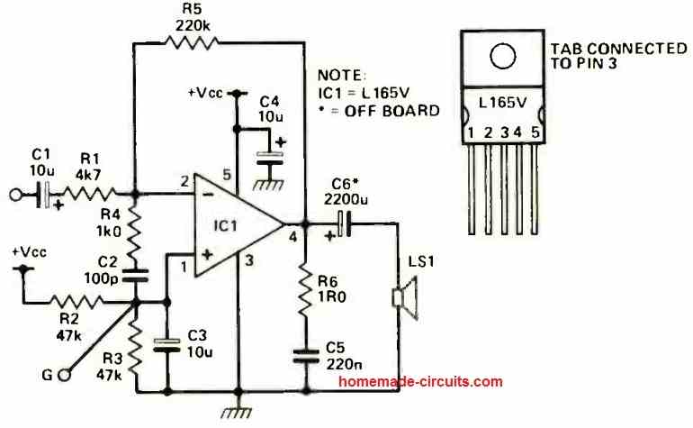 L165 amplifier circuit