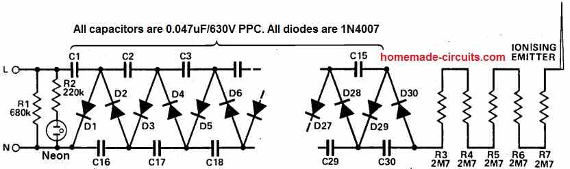 Room Ionizer Circuit