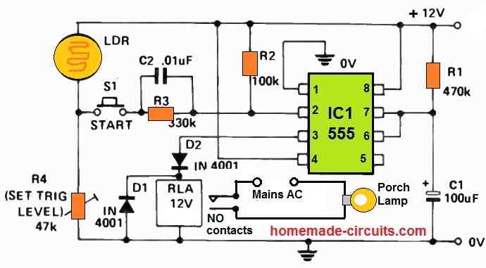 555 porch light circuit