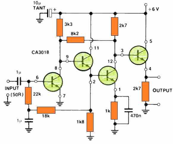 Wideband Amp with dc Feedback
