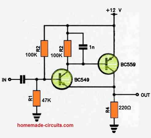 High Input Impedance Transistor Buffer Circuit