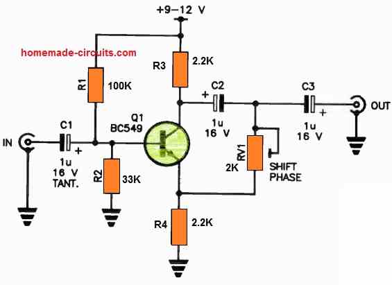 BJT Phase Shift Circuit
