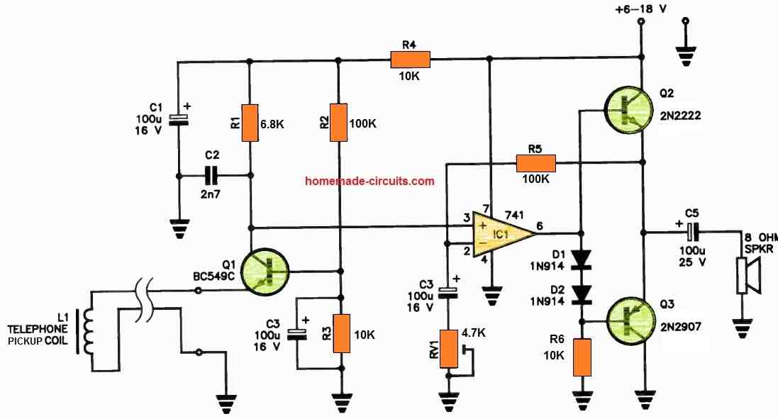 Telephone Amplifier Circuit