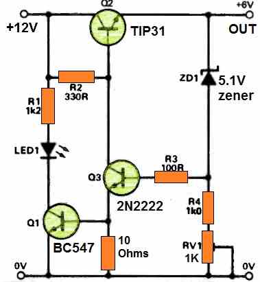 Transistorized Voltage Regulator Circuit