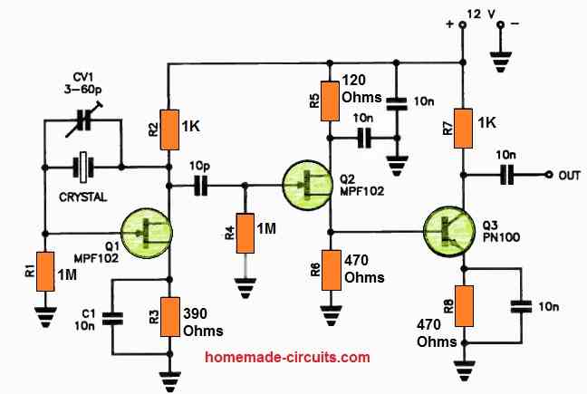 wideband crystal oscillator