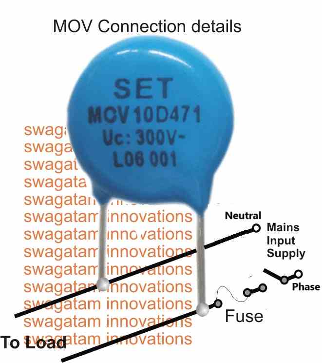 how to connect an MOV with mains AC input