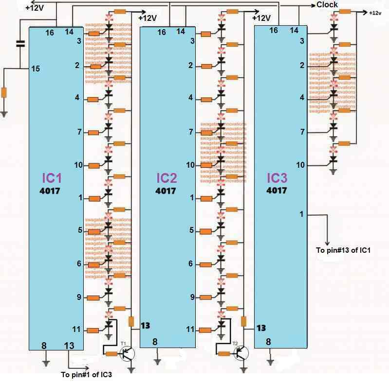 Christmas 25 LED Candle Light Timer Circuit