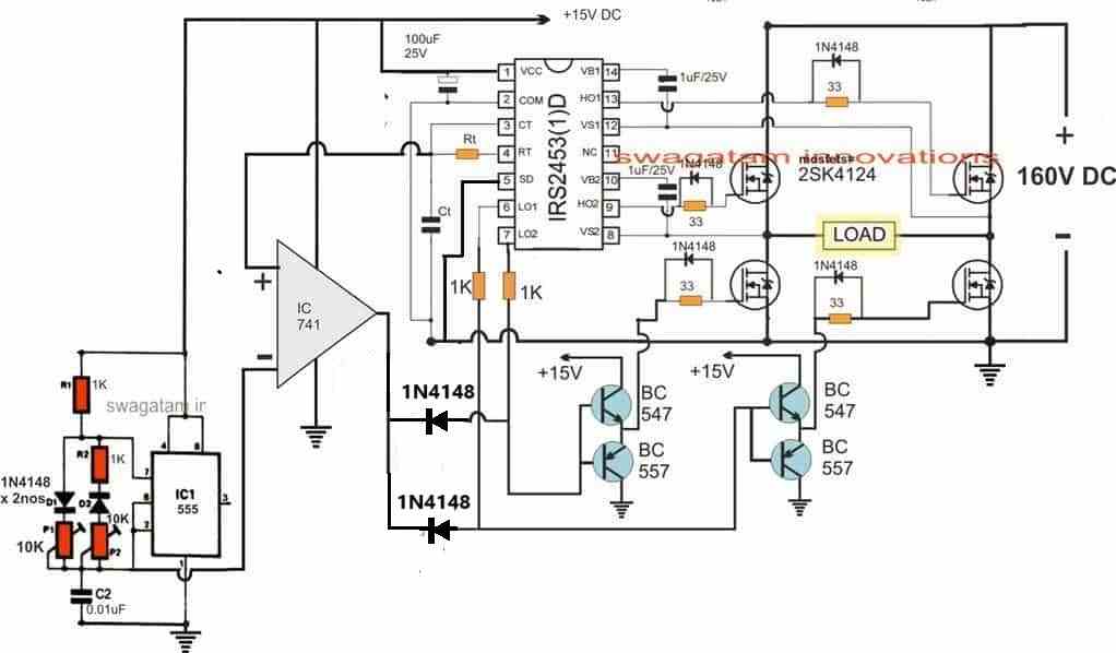 12v DC to 220v AC Converter ( INVERTER ) - No Transformer, No Resistor, No  IC 