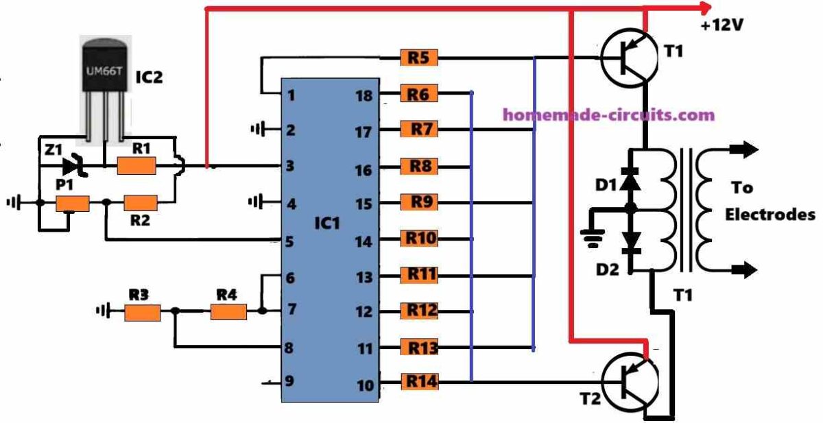 Transcranial Random Noise Stimulation (tRNS) Circuit Diagram