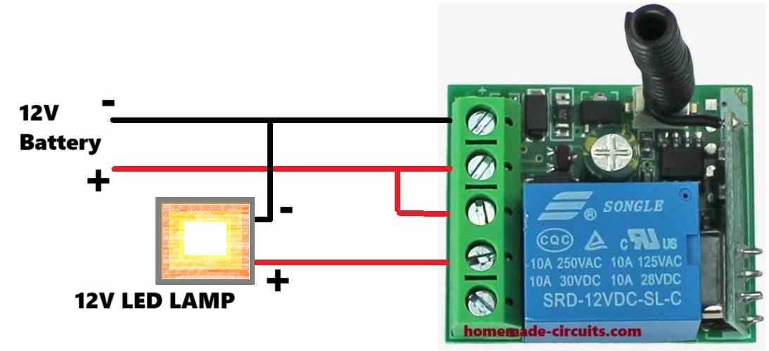 433 MHz receiver module configuration with LED lights