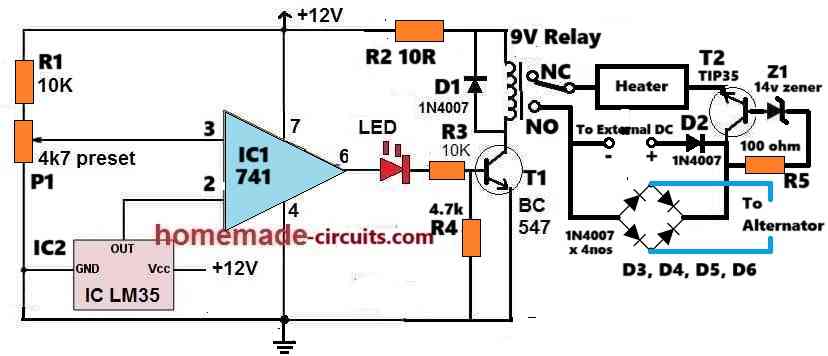 Car Battery Warmer Circuit Diagram
