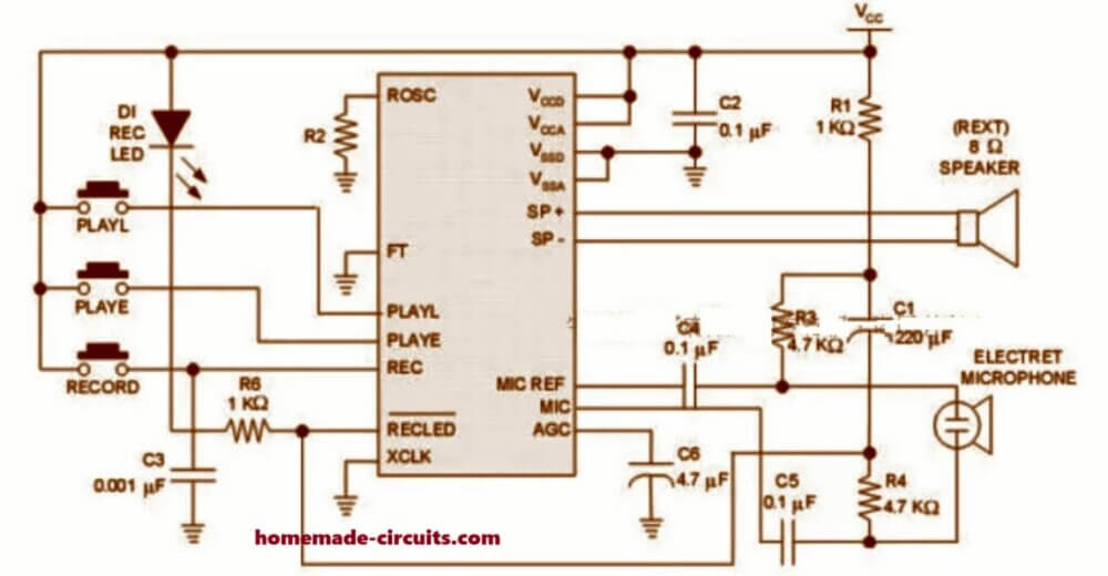 ISD1820 circuit diagram