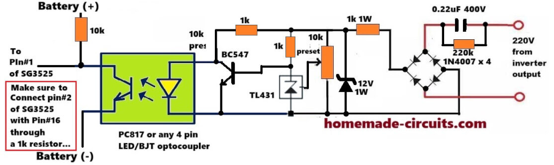 add voltage regulation output via optocoupler and TL431 feedback e1782724372274