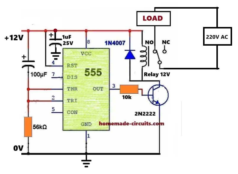 555 delay off timer circuit