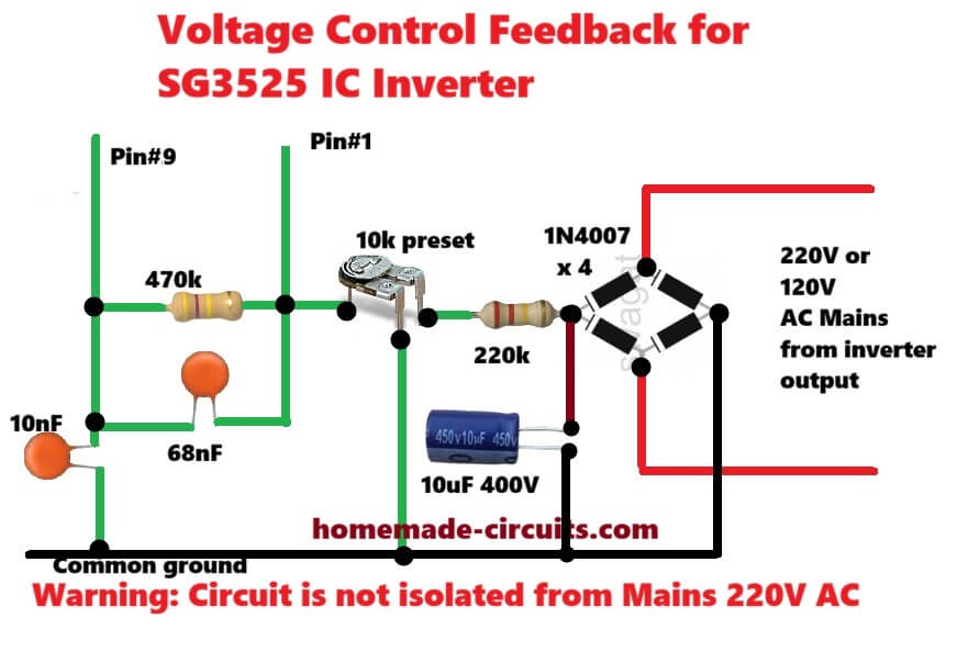 sg3525 voltage feedback pictorial diagram