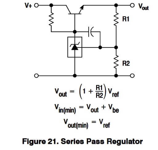 series pass regulator using TL431