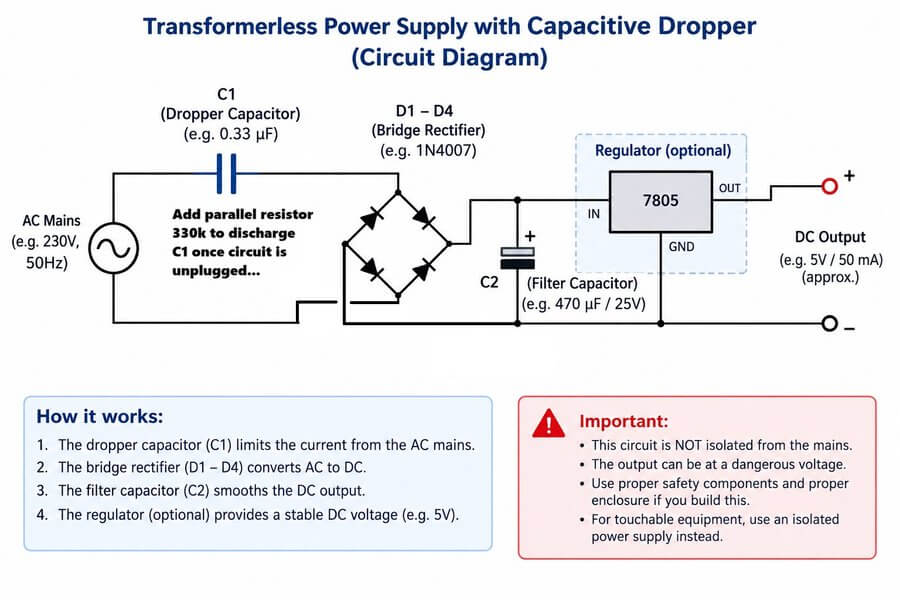 capacitive dropper calculator